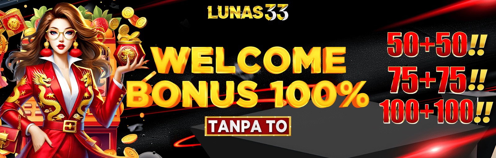 WELCOME BONUS 100% SLOT TANPA TO