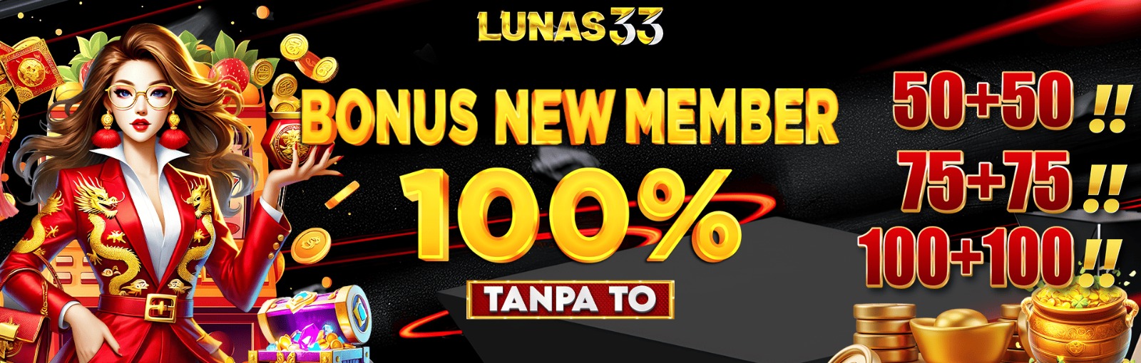 WELCOME BONUS 100% SLOT TANPA TO